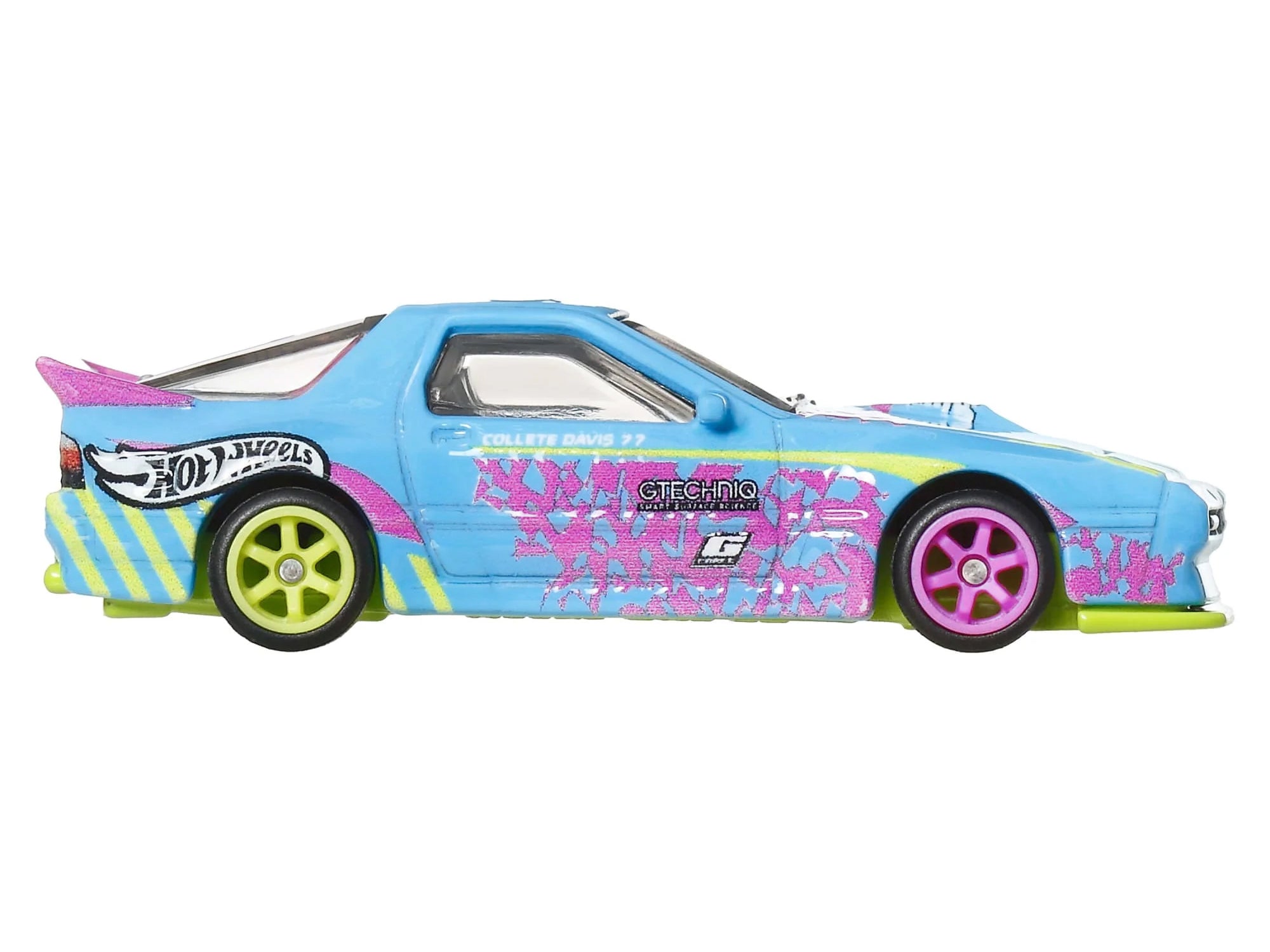 Mazda RX7 FC PANDEM Blue with Graphics "Silhouettes" Series Diecast Model Car by Hot Wheels - image 2