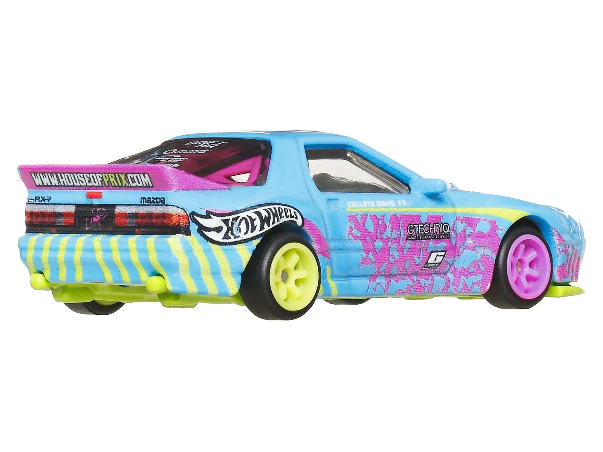 Mazda RX7 FC PANDEM Blue with Graphics "Silhouettes" Series Diecast Model Car by Hot Wheels - image 3