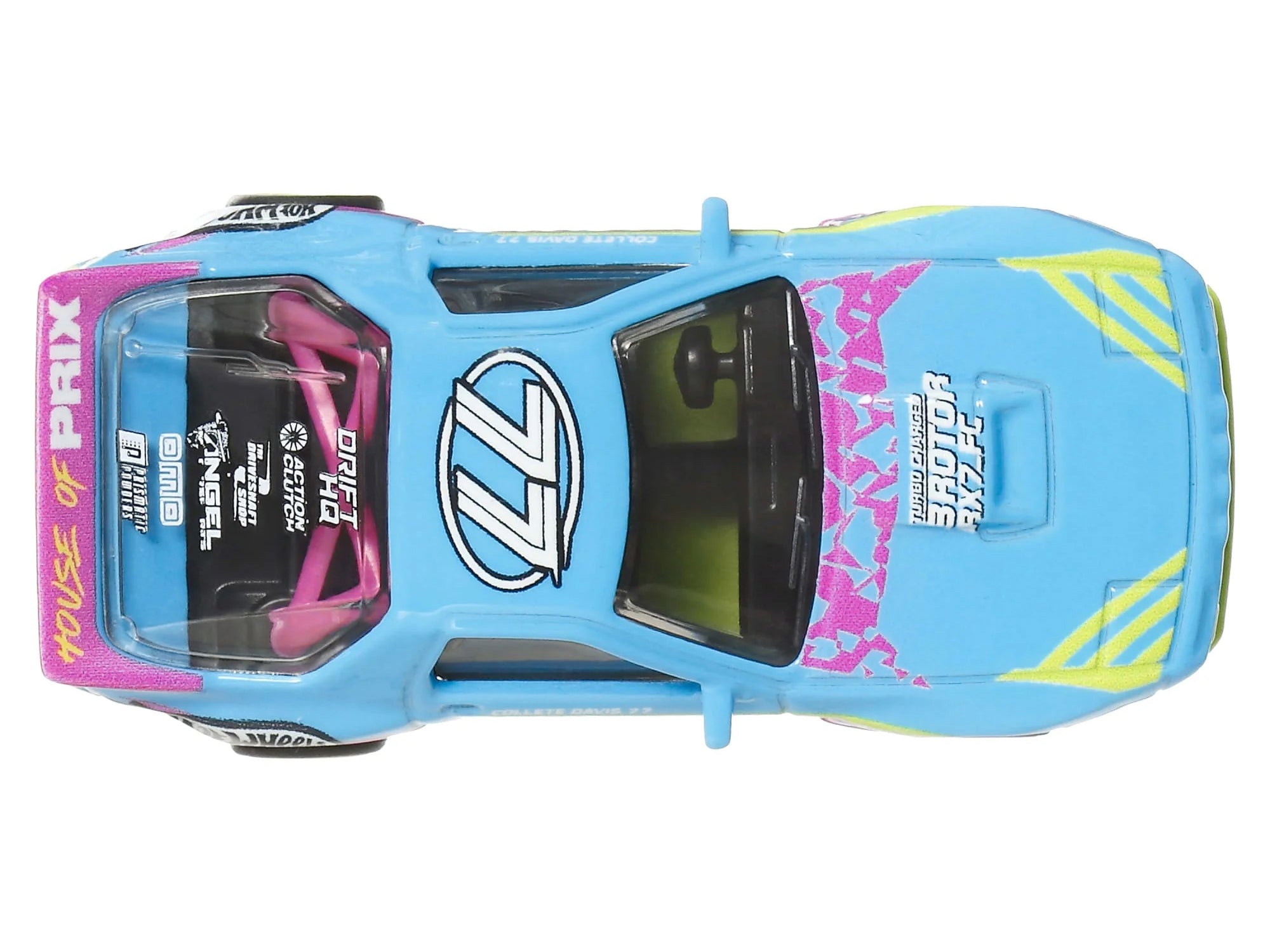 Mazda RX7 FC PANDEM Blue with Graphics "Silhouettes" Series Diecast Model Car by Hot Wheels - image 4