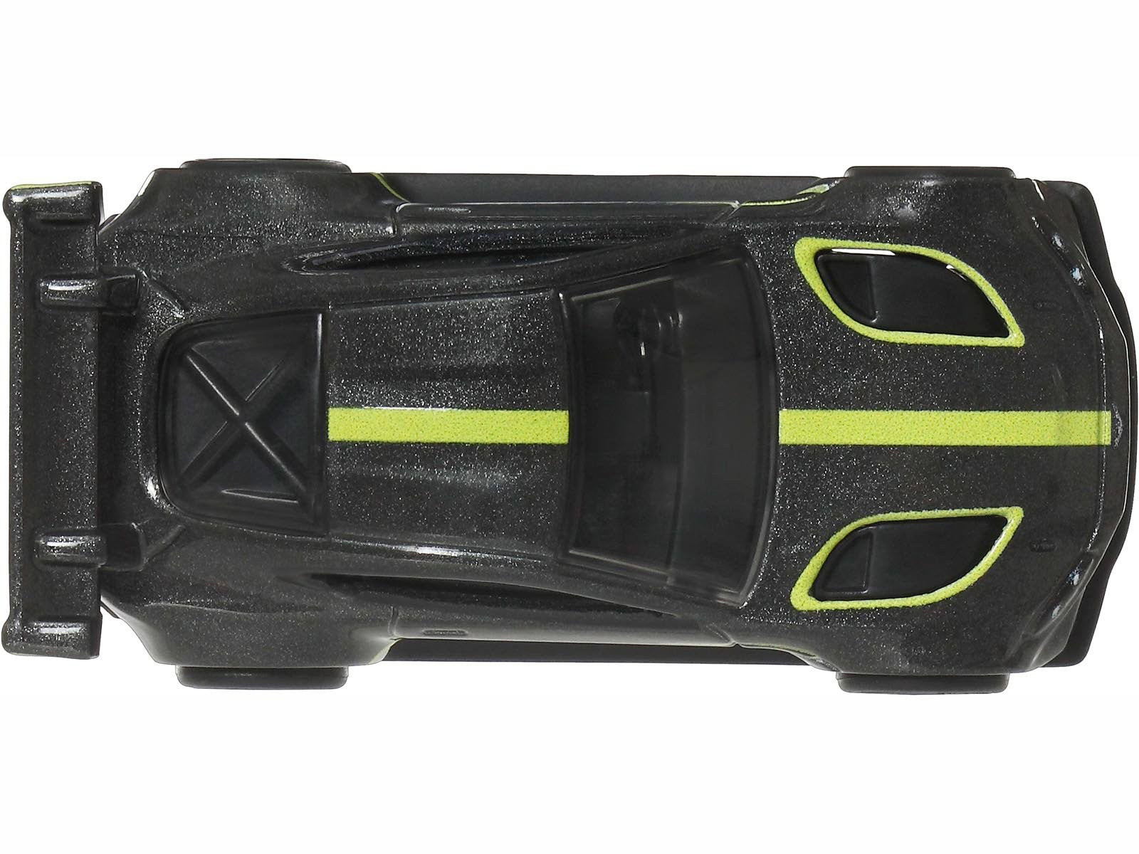 Aston Martin Vantage GTE Dark Gray Metallic with Lime Green Stripes "Euro Speed" Series Diecast Model Car by Hot Wheels - image 4