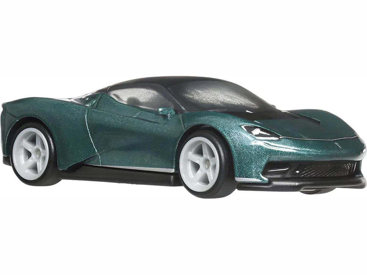 Automobili Pininfarina Battista Green Metallic with Black Top "Euro Speed" Series Diecast Model Car by Hot Wheels - image 2