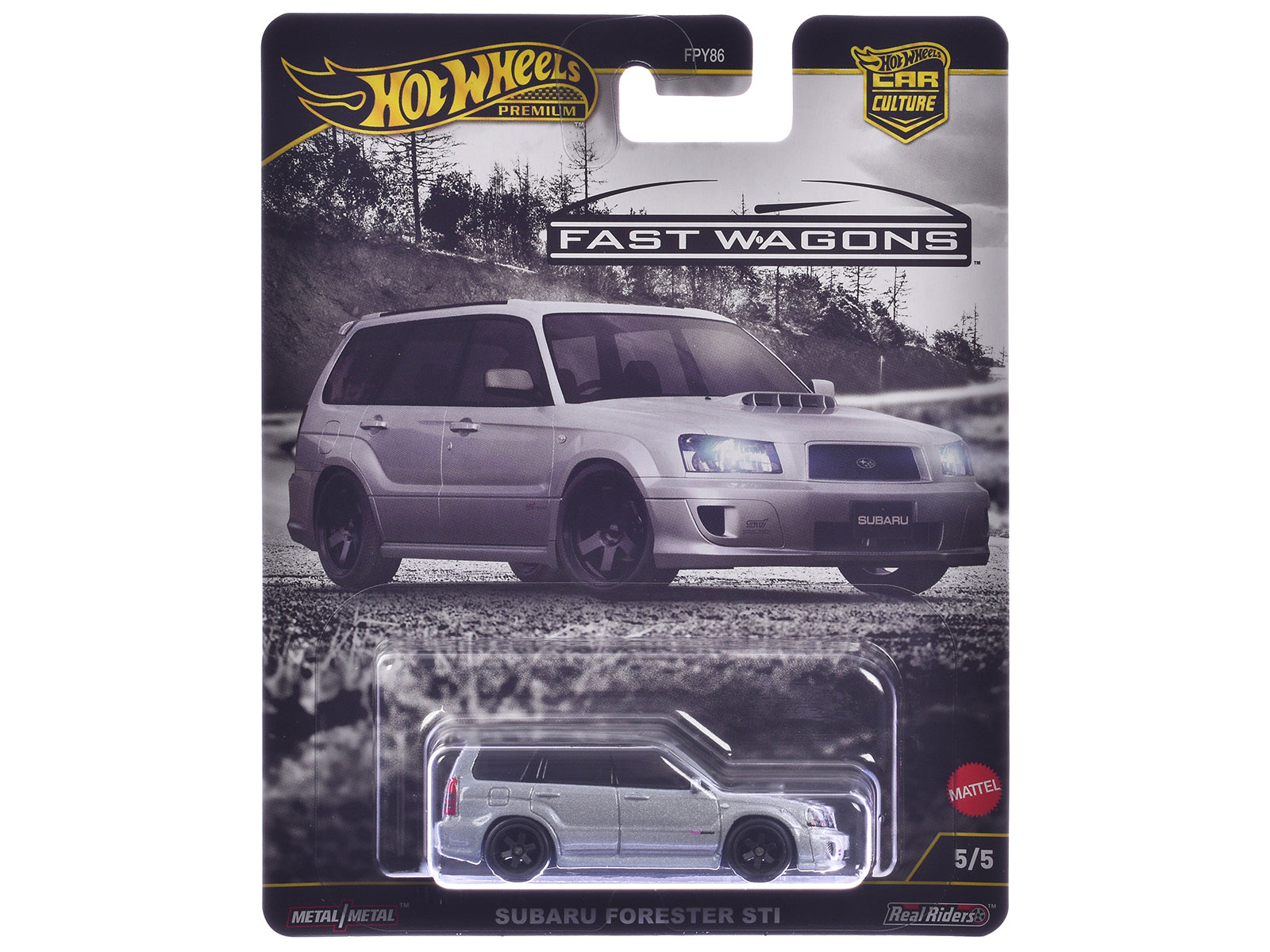Subaru Forester STI Silver Metallic "Fast Wagons" Series Diecast Model Car by Hot Wheels - image 3