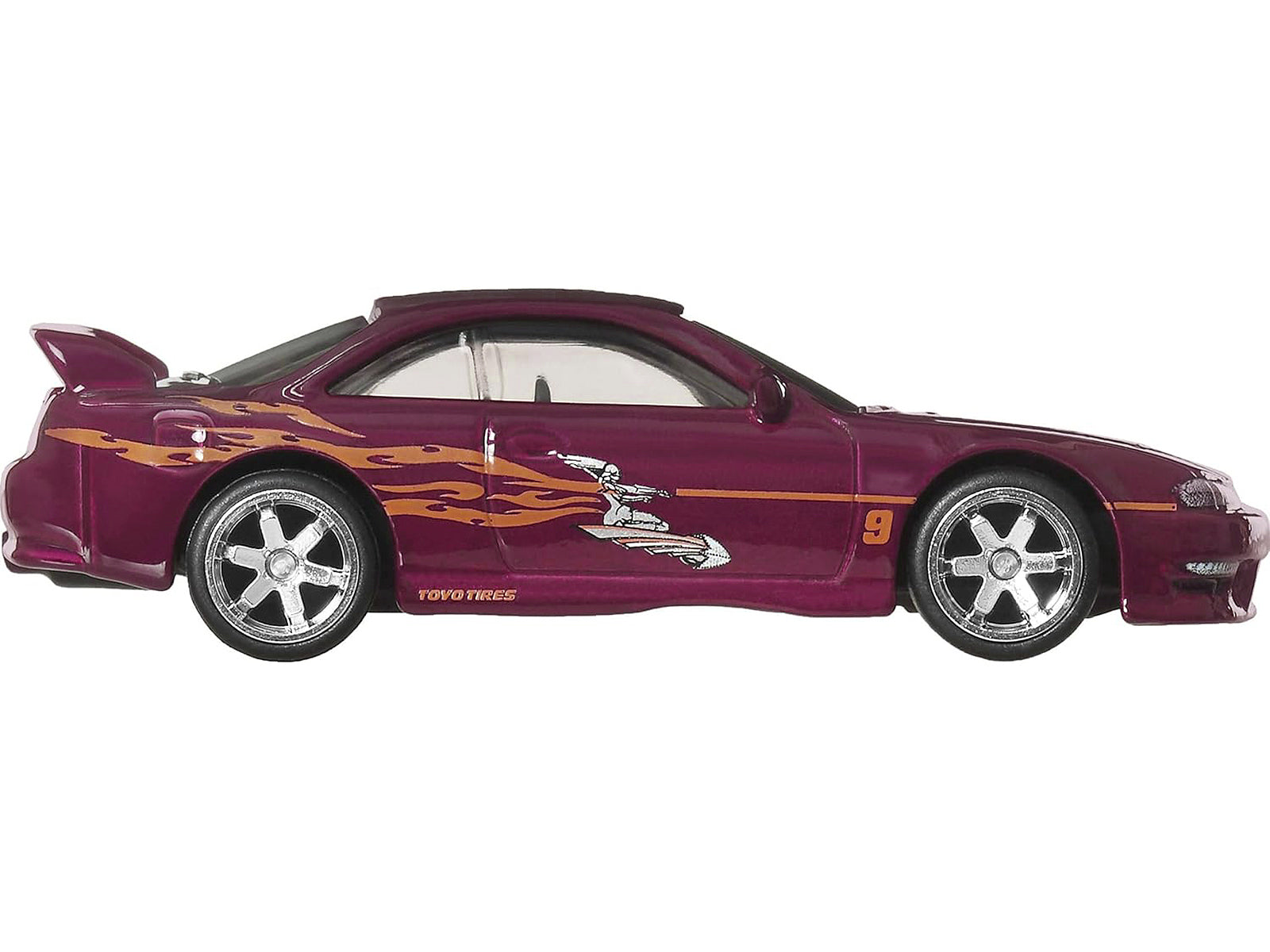 Nissan 240SX (S14) RHD (Right Hand Drive) Maroon with Graphics "The Fast and the Furious" (2001) Movie "Fast & Furious" Series Diecast Model Car by Hot Wheels - image 2