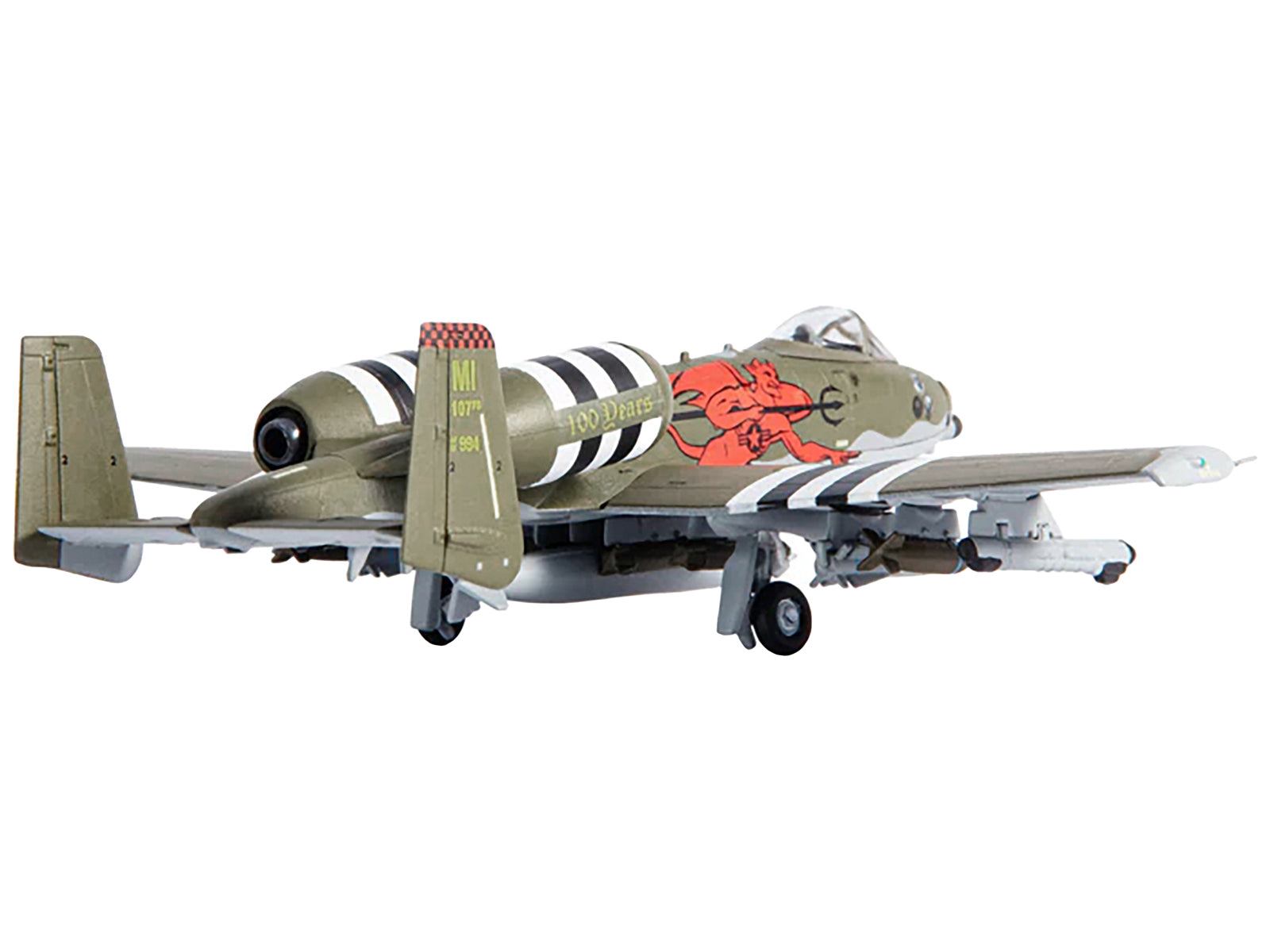Fairchild Republic A-10A Thunderbolt II Aircraft "US Air Force 107th Fighter Squadron 100th Anniversary Edition" (2018) 1/144 Diecast Model by JC Wings - image 3