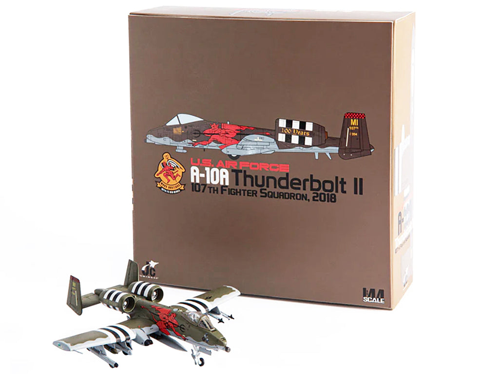 Fairchild Republic A-10A Thunderbolt II Aircraft "US Air Force 107th Fighter Squadron 100th Anniversary Edition" (2018) 1/144 Diecast Model by JC Wings - image 4
