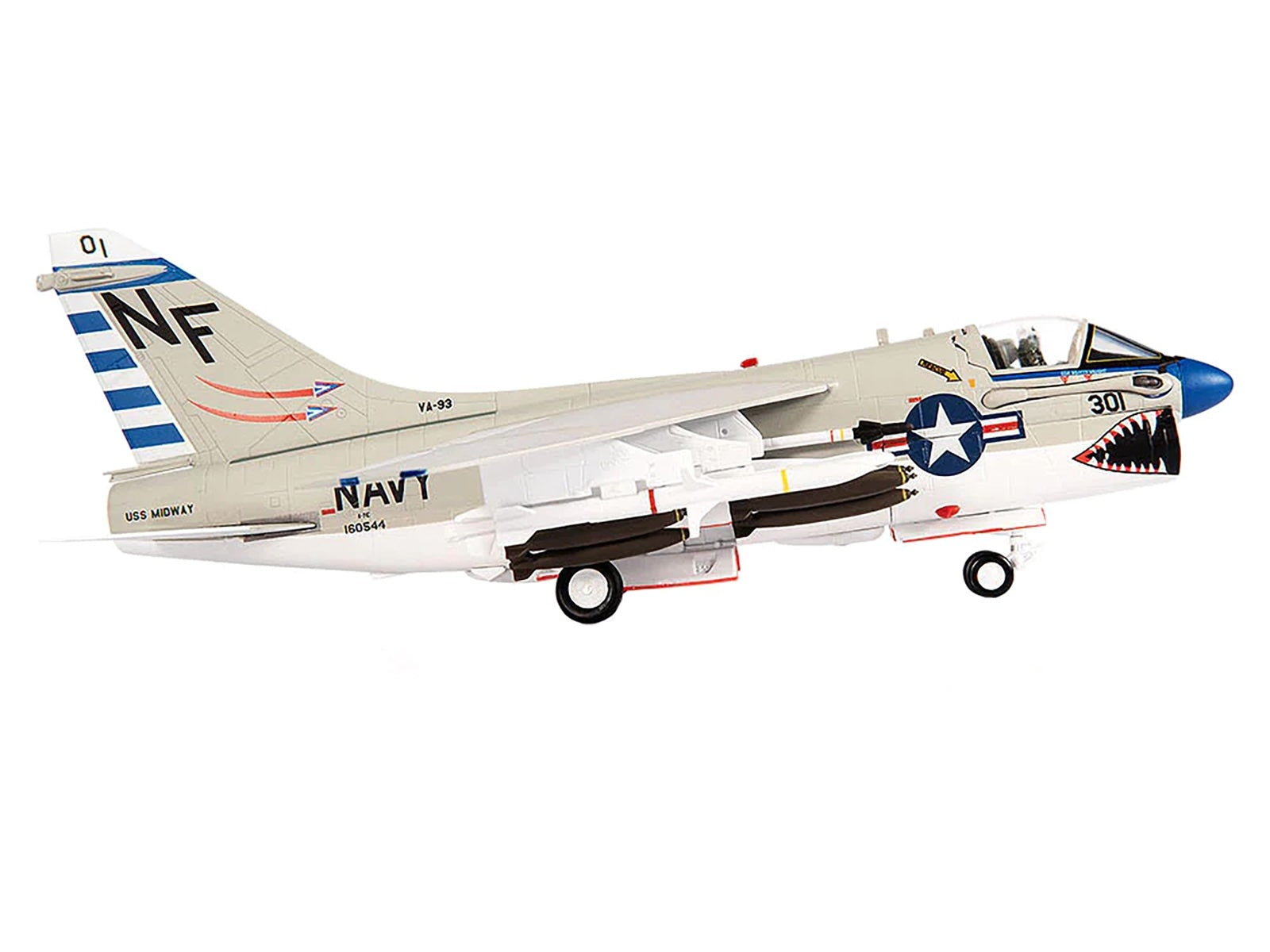 Vought A-7E Corsair II Attack Aircraft "VA-93 Blue Blazers USS Midway" (1979) United States Navy 1/72 Diecast Model by JC Wings - image 2