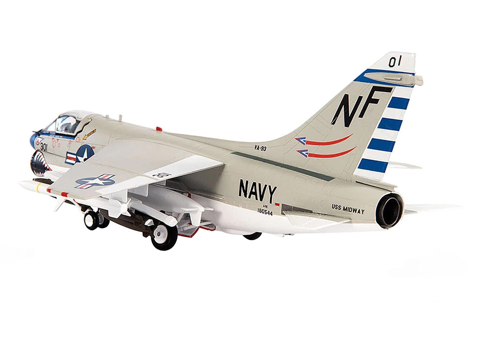 Vought A-7E Corsair II Attack Aircraft "VA-93 Blue Blazers USS Midway" (1979) United States Navy 1/72 Diecast Model by JC Wings - image 3