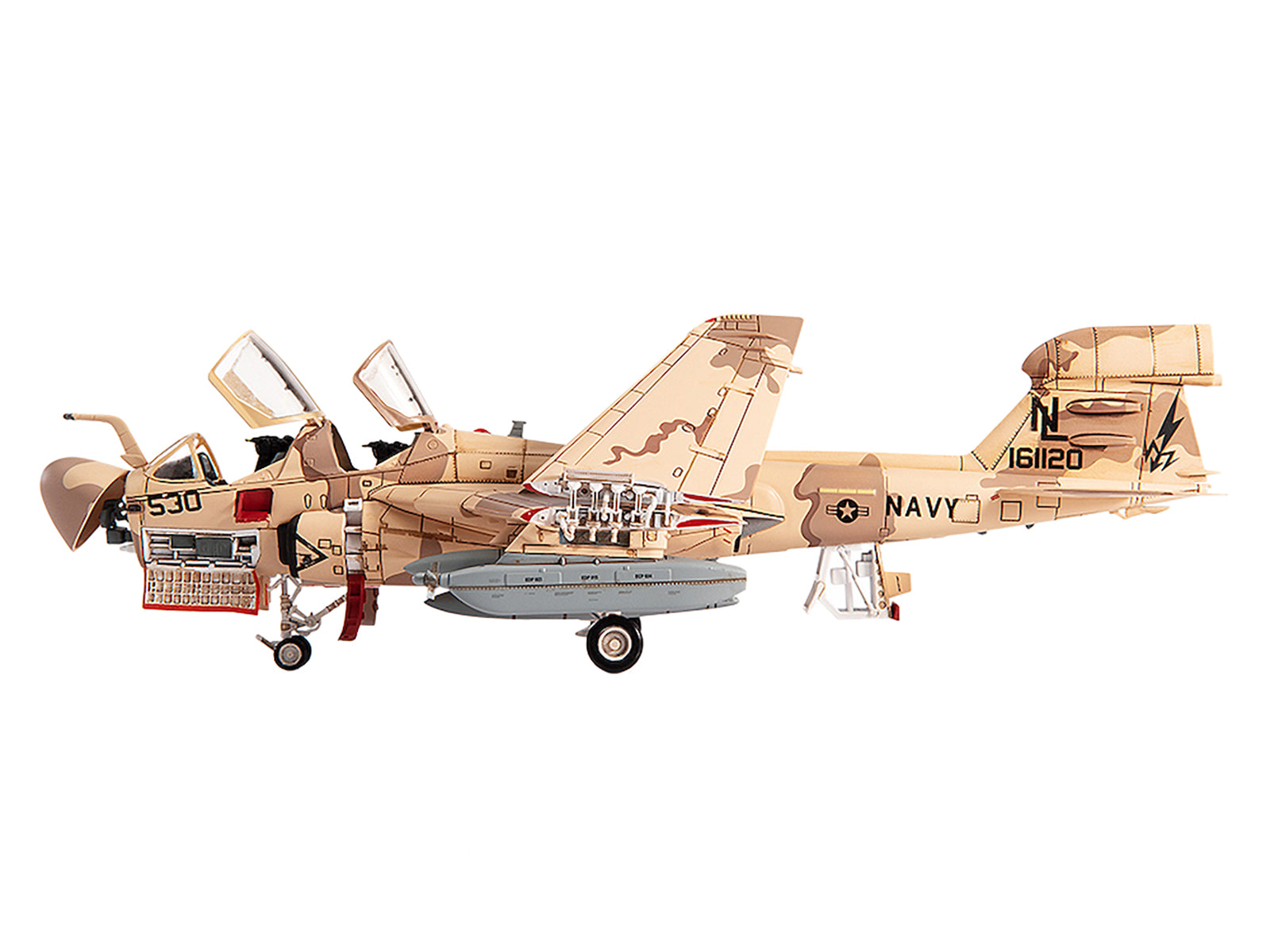 Grumman EA-6B Prowler Attack Aircraft "VAQ-133 Wizards Afghanistan" (2007) United States Navy 1/72 Diecast Model by JC Wings - image 2