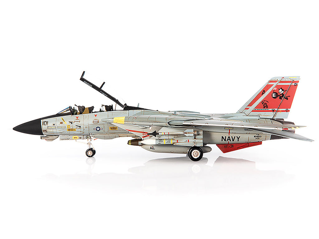 Grumman F-14D Tomcat Fighter Aircraft "VF-31 Tomcatters USS Theodore Roosevelt The Last Flight" (2006) United States Navy 1/72 Diecast Model by JC Wings - image 2