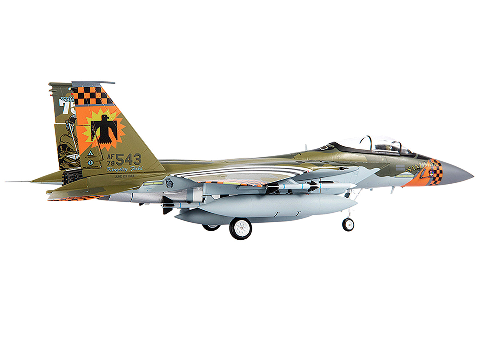 McDonnell Douglas F-15C Eagle Fighter Plane "U.S. ANG 173rd Fighter Wing" (2020) 1/72 Diecast Model by JC Wings - image 3