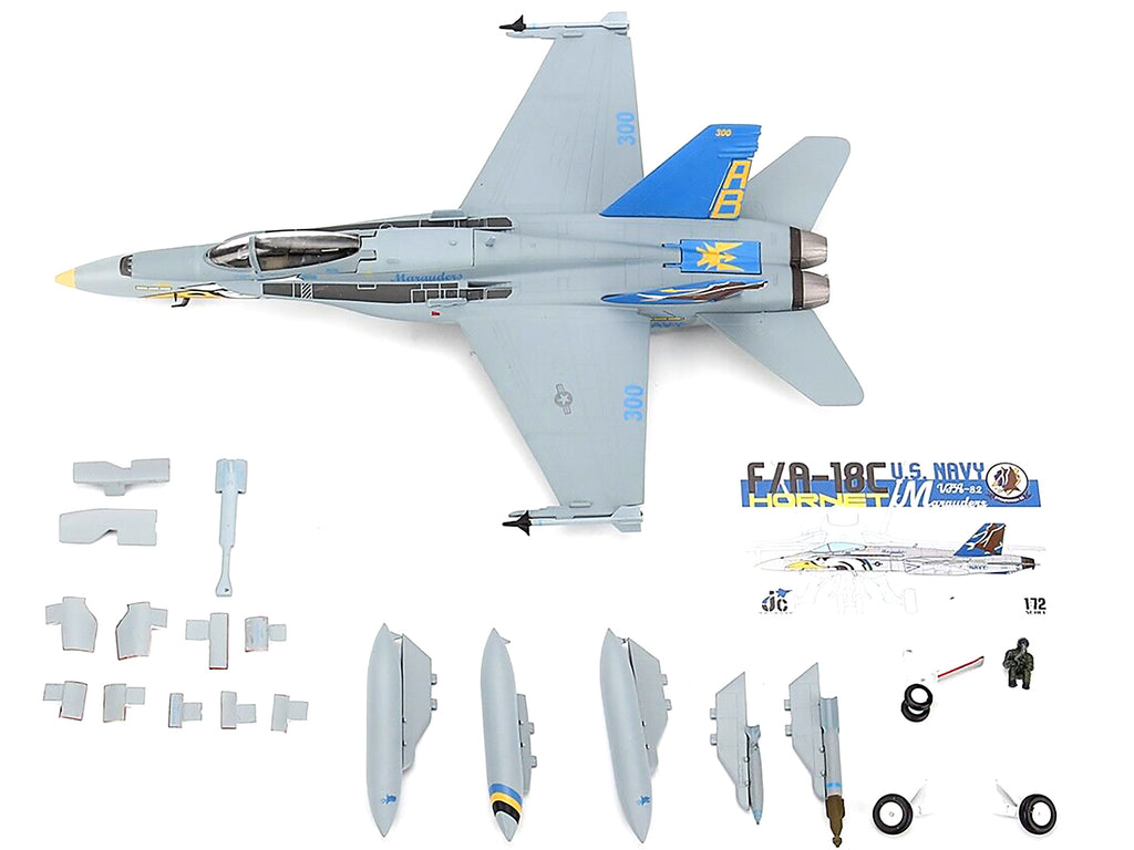 F/A-18C U.S. Navy Hornet Fighter Aircraft "VFA-82 Marauders" Limited Edition to 600 pieces Worldwide 1/72 Diecast Model by JC Wings - image 4