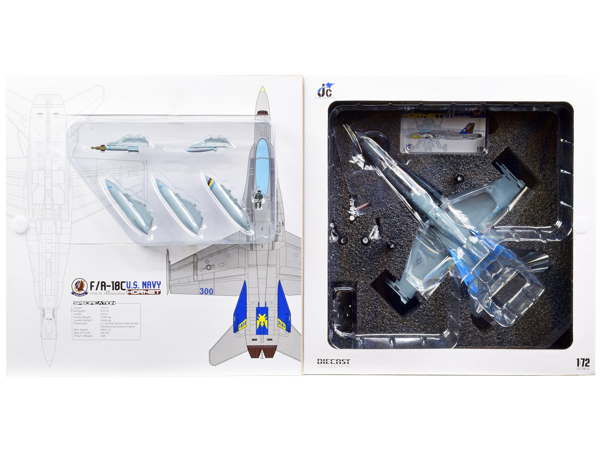 F/A-18C U.S. Navy Hornet Fighter Aircraft "VFA-82 Marauders" Limited Edition to 600 pieces Worldwide 1/72 Diecast Model by JC Wings - image 5