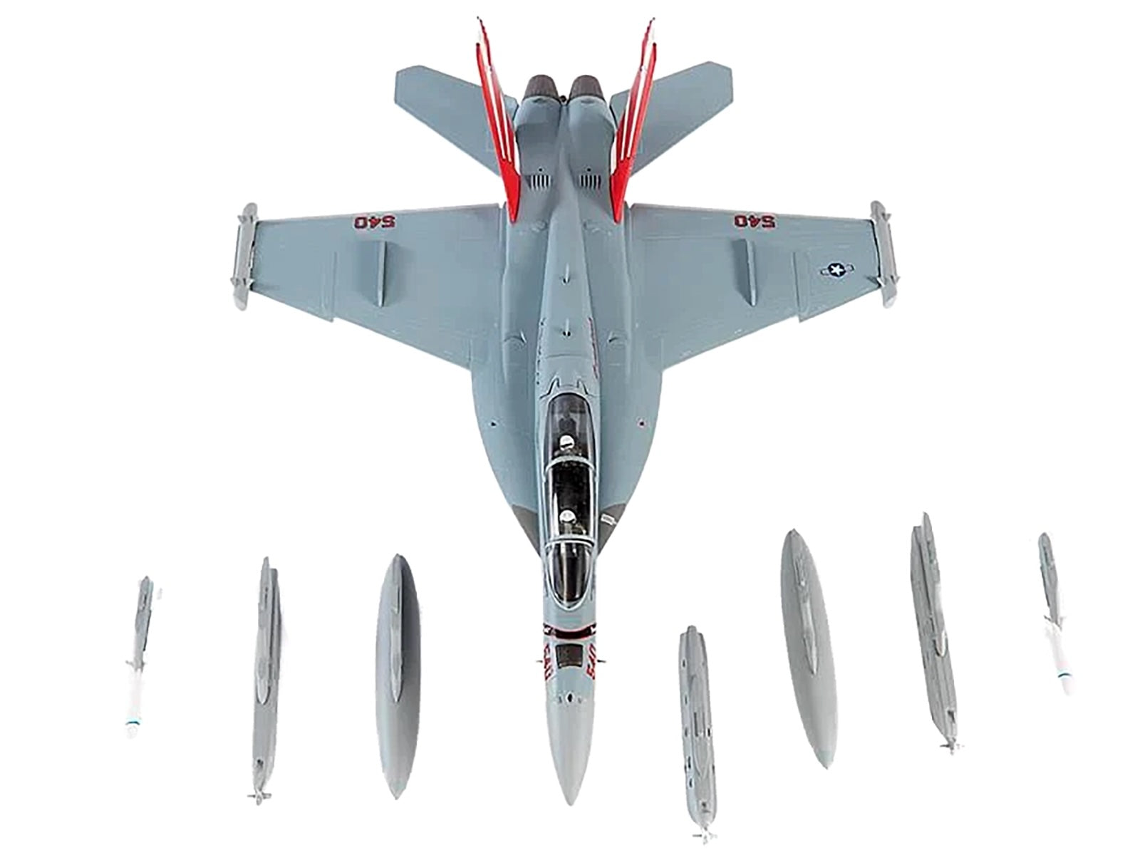 Boeing EA-18G Growler Aircraft "VAQ-132 Scorpions" United States Navy 1/72 Diecast Model by JC Wings - image 5