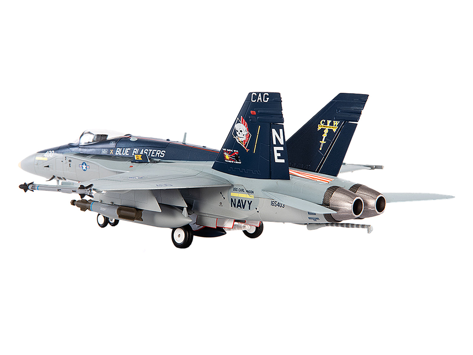 McDonnell Douglas F/A-18C Hornet Aircraft "VFA-34 Blue Blasters USS Carl Vinson Last Cruise" (2018) United States Navy 1/72 Diecast Model by JC Wings - image 2