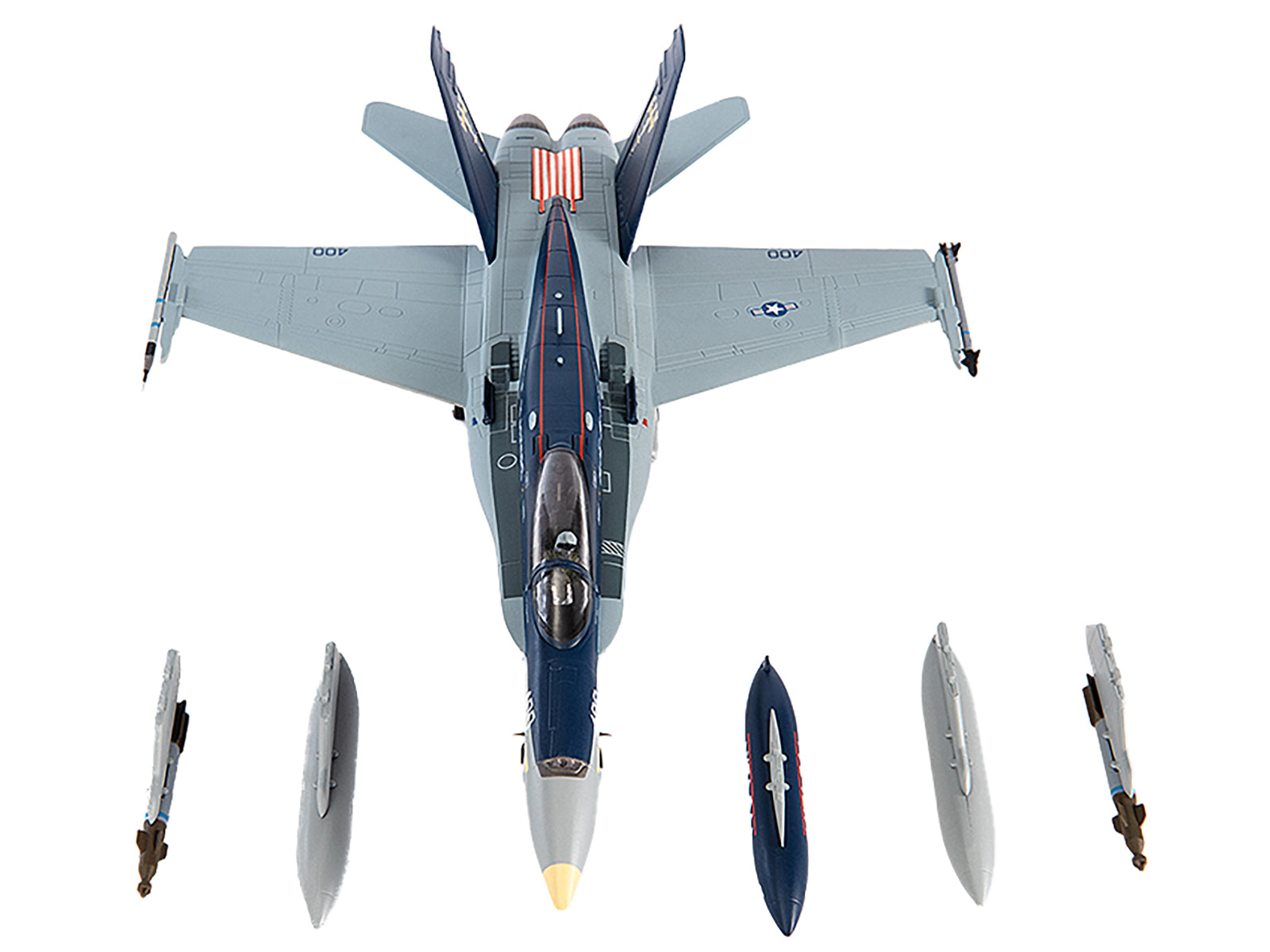 McDonnell Douglas F/A-18C Hornet Aircraft "VFA-34 Blue Blasters USS Carl Vinson Last Cruise" (2018) United States Navy 1/72 Diecast Model by JC Wings - image 3
