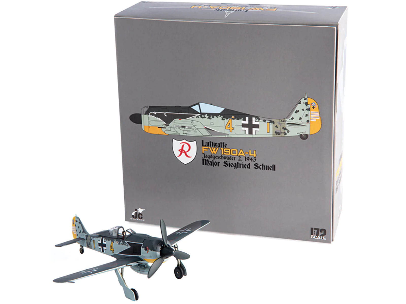 Focke-Wulf FW 190A-4 Fighter Aircraft "Major Siegfried Schnell Luftwaffe JG2 France" (1943) 1/72 Diecast Model by JC Wings - image 4