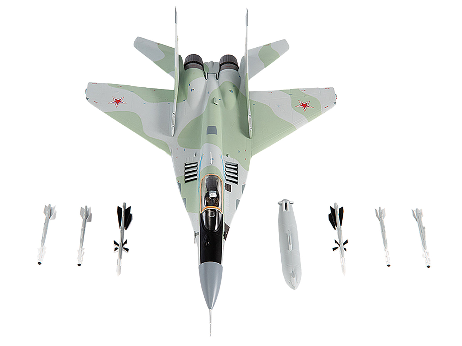 Mikoyan MiG-29S Fulcrum-C Fighter Aircraft "Hero of Russia General Sulambek Oskanov Lipetsk AB Russia" (2018) Russian Air Force 1/72 Diecast Model by JC Wings - image 4