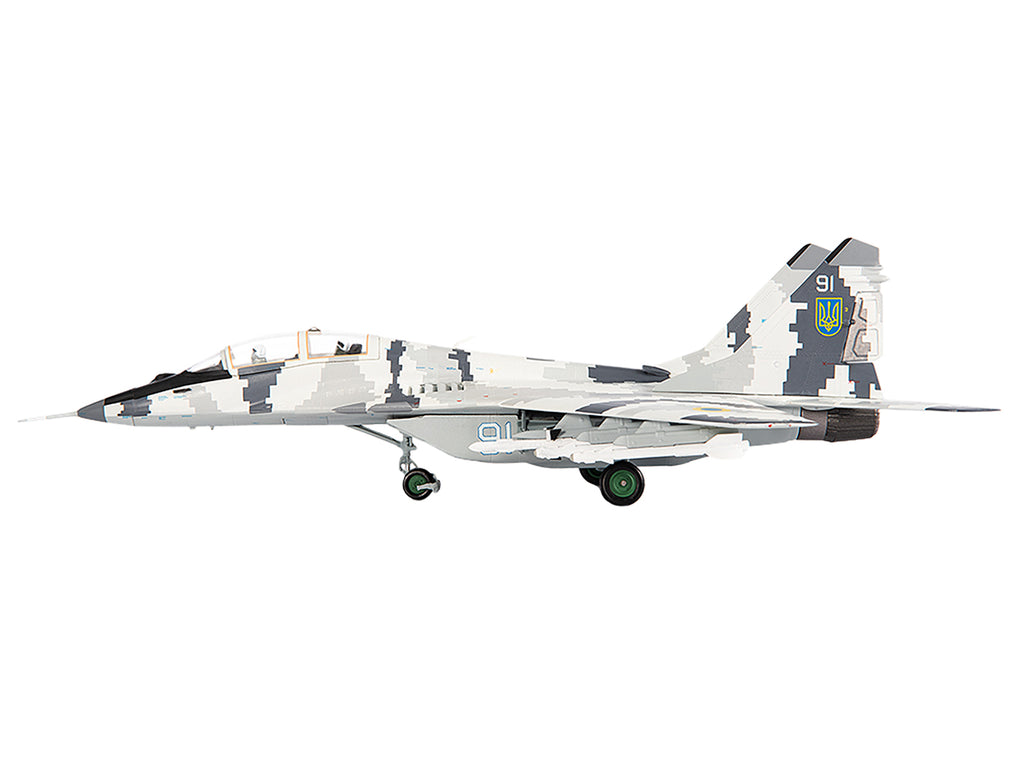 Mikoyan MiG-29UB Fulcrum-B Fighter Aircraft "Vasylkiv Air Base Ukraine" (2021) Ukrainian Air Force 1/72 Diecast Model by JC Wings - image 2
