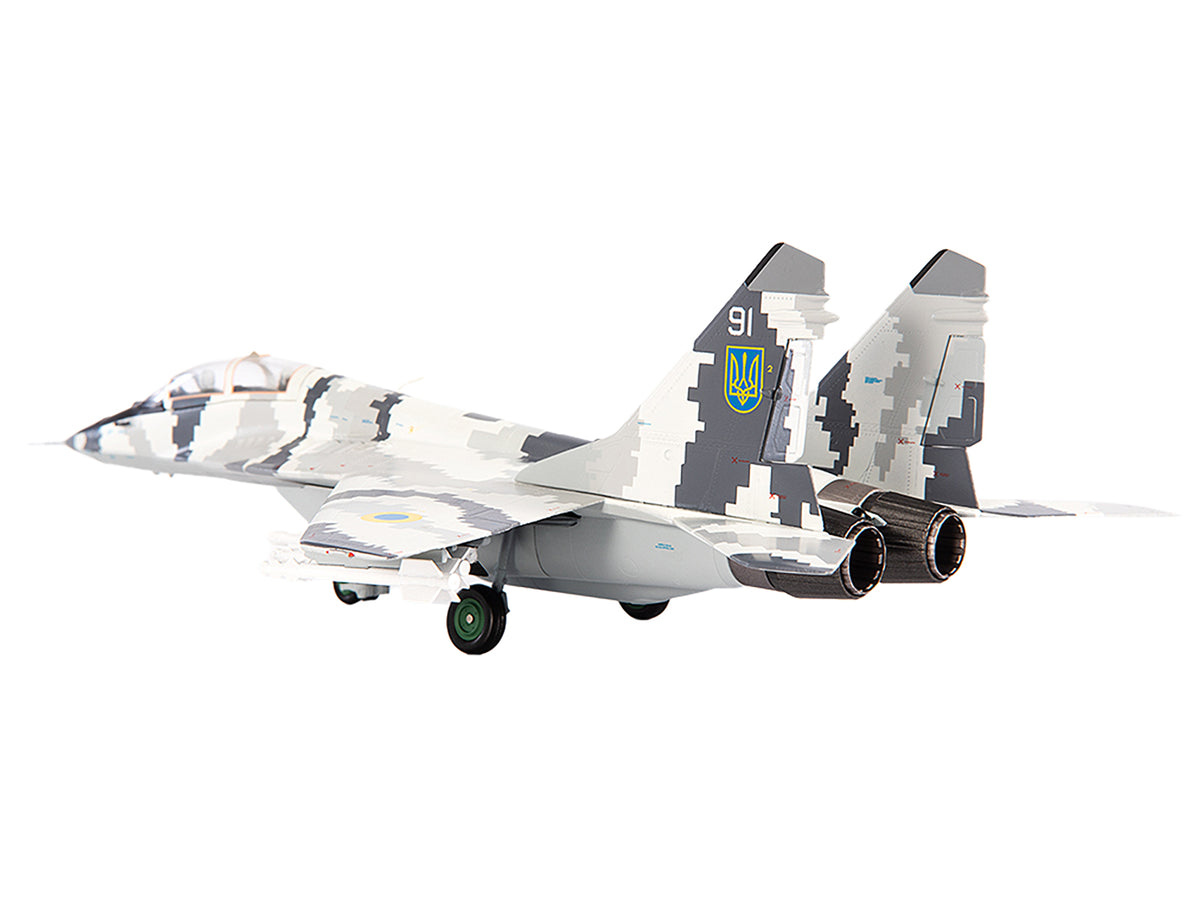 Mikoyan MiG-29UB Fulcrum-B Fighter Aircraft "Vasylkiv Air Base Ukraine" (2021) Ukrainian Air Force 1/72 Diecast Model by JC Wings - image 3