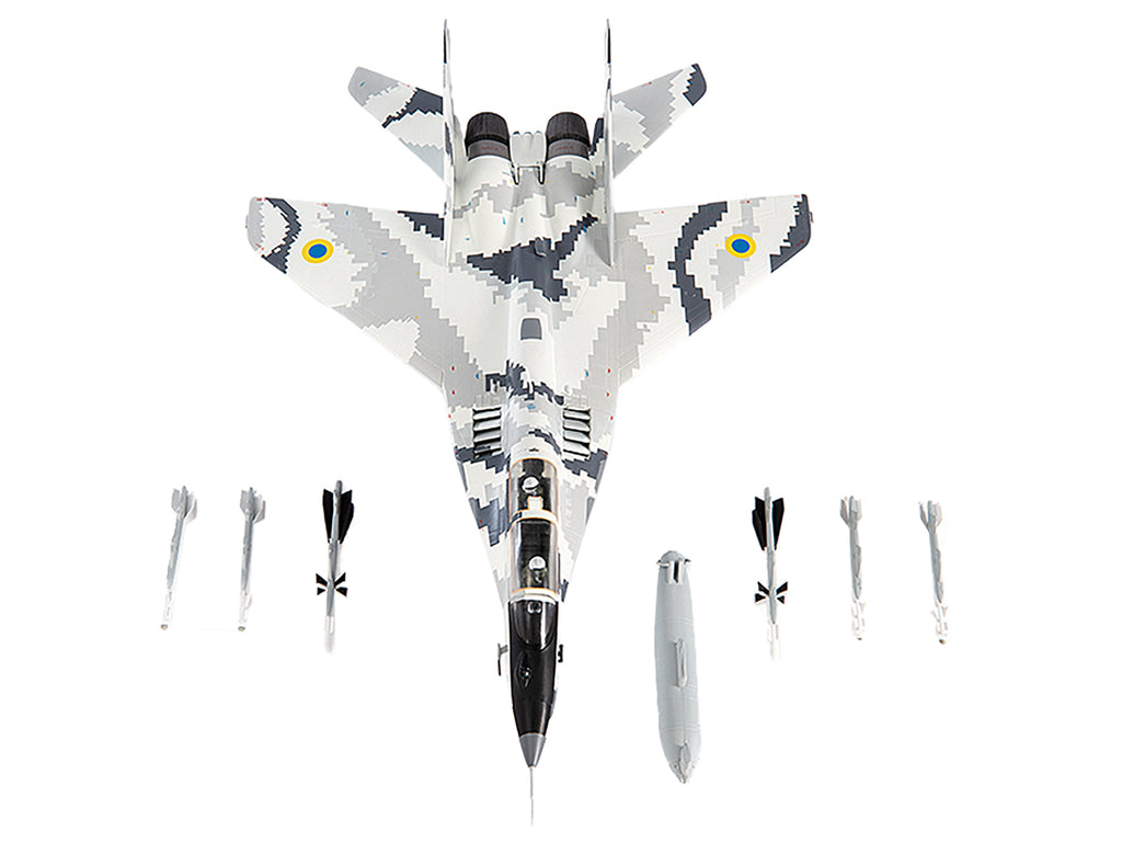Mikoyan MiG-29UB Fulcrum-B Fighter Aircraft "Vasylkiv Air Base Ukraine" (2021) Ukrainian Air Force 1/72 Diecast Model by JC Wings - image 4