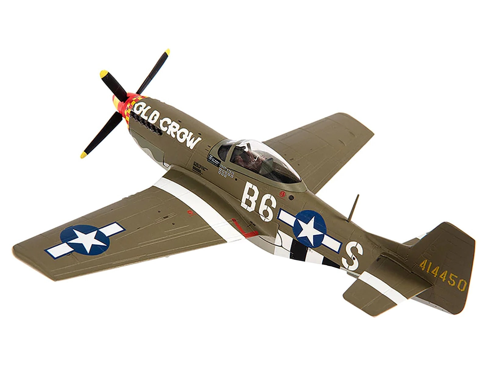 North American P-51D Mustang Fighter Aircraft "Captain Clarence E. Anderson 363rd FS 357th FG Old Crow" (1944) United States Air Force 1/72 Diecast Model by JC Wings - image 2
