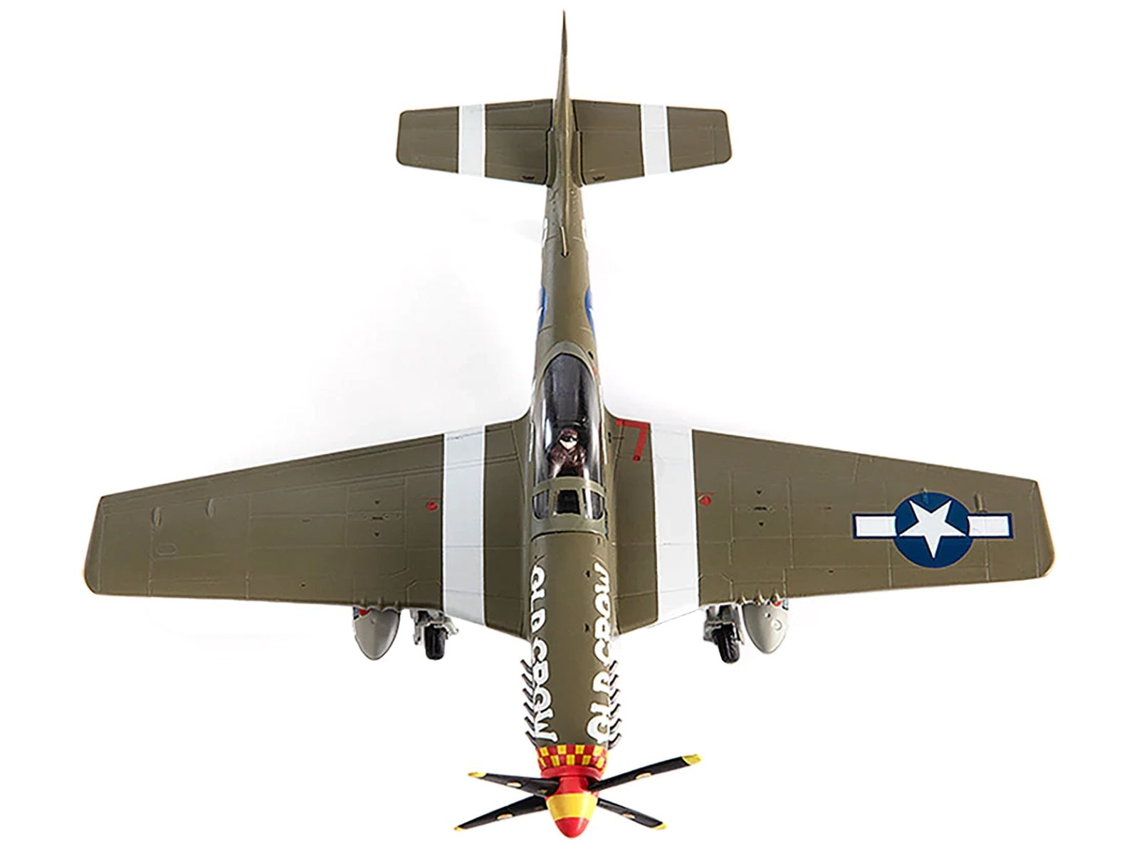 North American P-51D Mustang Fighter Aircraft "Captain Clarence E. Anderson 363rd FS 357th FG Old Crow" (1944) United States Air Force 1/72 Diecast Model by JC Wings - image 4