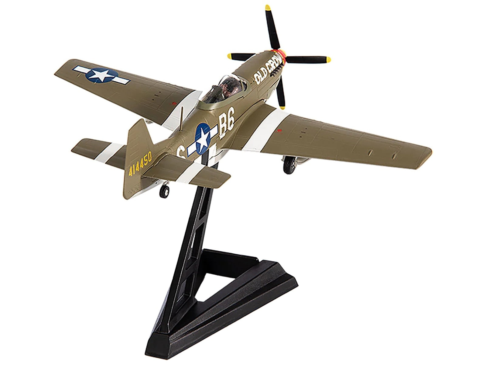 North American P-51D Mustang Fighter Aircraft "Captain Clarence E. Anderson 363rd FS 357th FG Old Crow" (1944) United States Air Force 1/72 Diecast Model by JC Wings - image 3