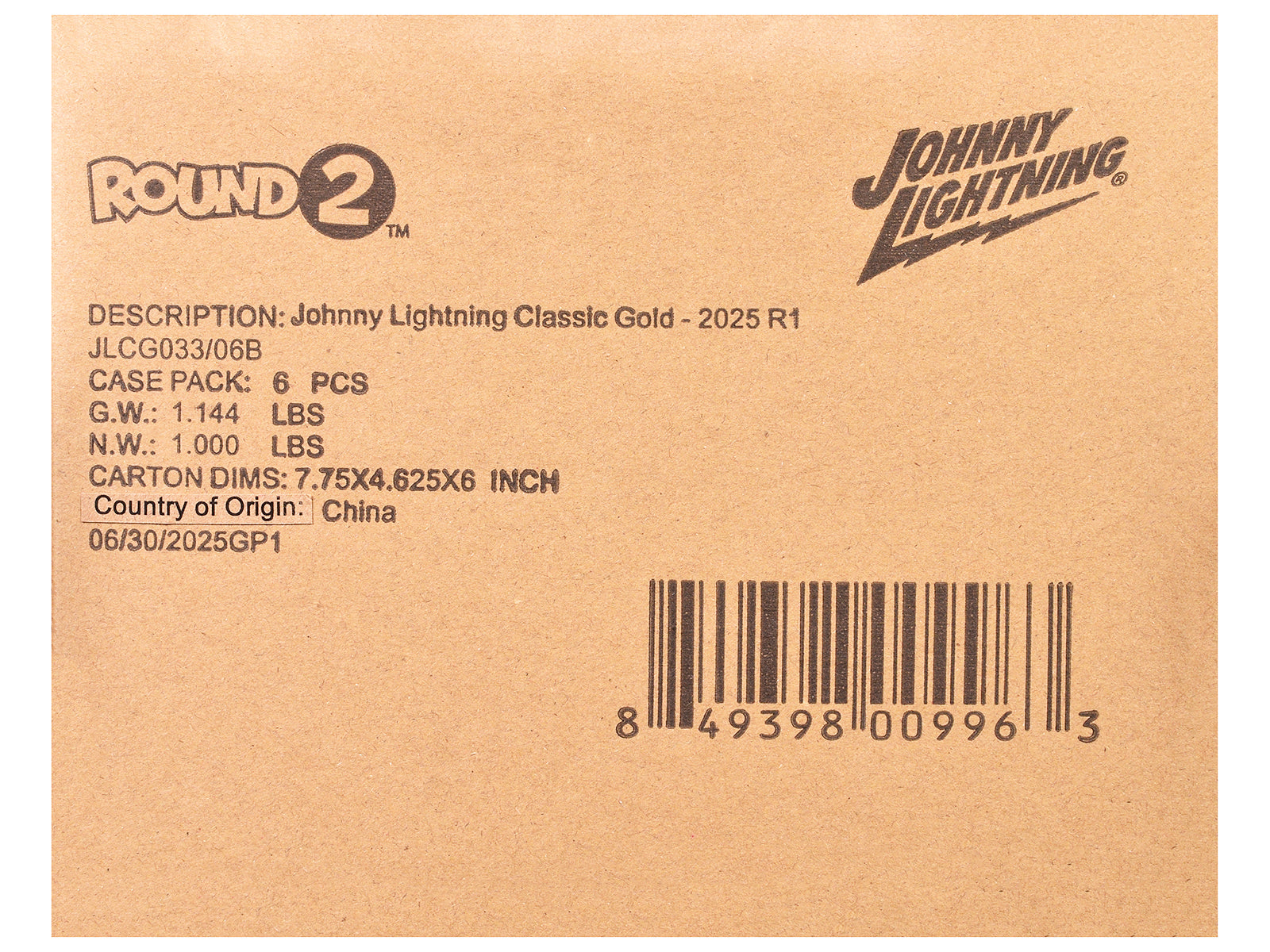 "Classic Gold Collection" 2025 Release 1 Set B of 6 Cars 1/64 Diecast Model Cars by Johnny Lightning - image 2