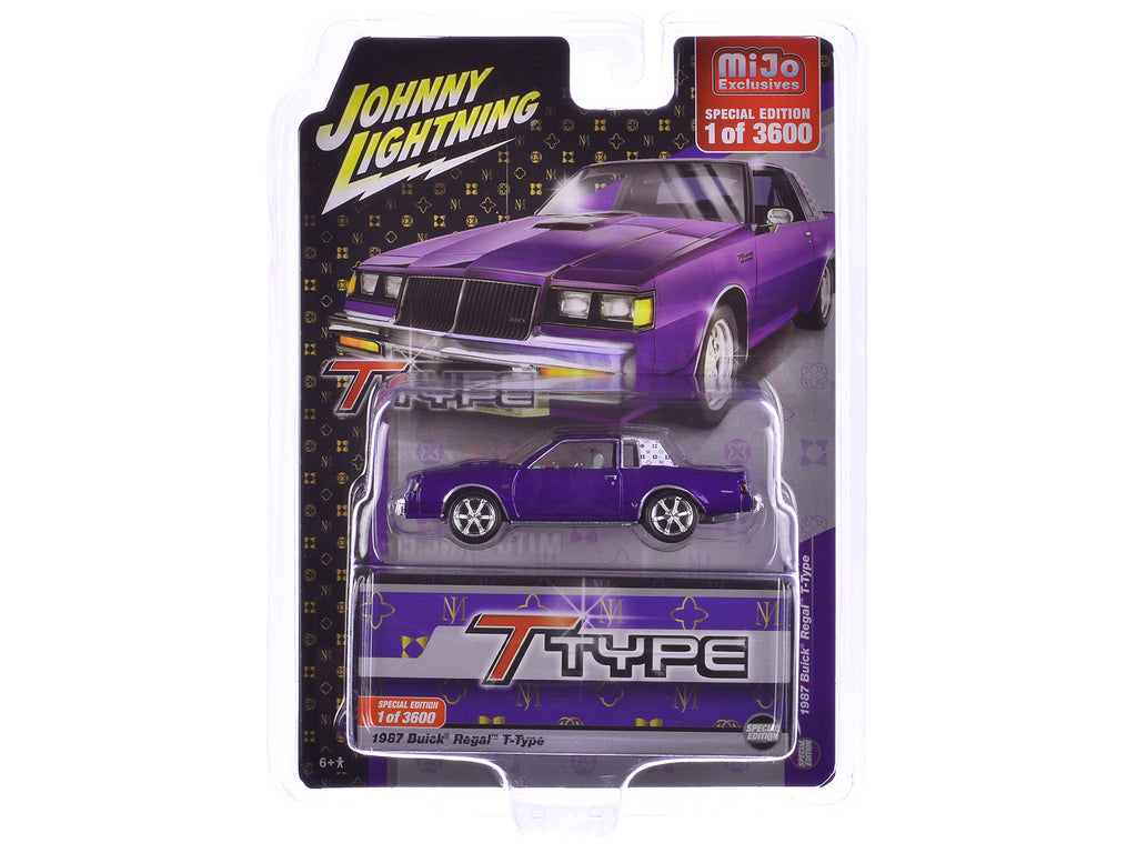 1987 Buick Regal T-Type Purple Metallic Limited Edition to 3600 pieces Worldwide 1/64 Diecast Model Car by Johnny Lightning - image 3