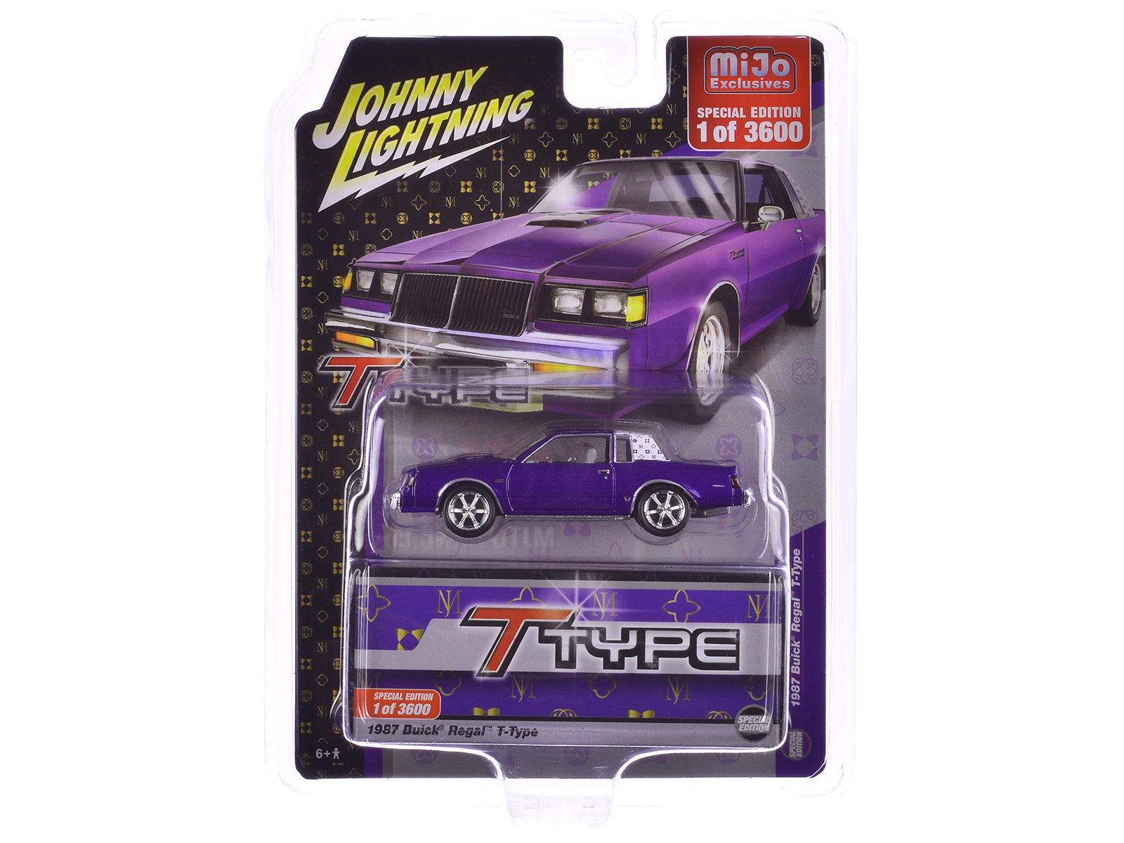 1987 Buick Regal T-Type Purple Metallic Limited Edition to 3600 pieces Worldwide 1/64 Diecast Model Car by Johnny Lightning - image 3