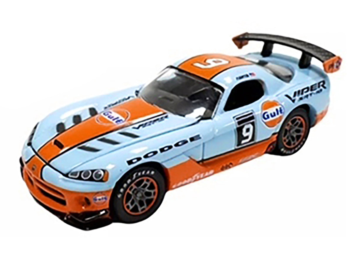 2008 Dodge Viper SRT10 #9 "Gulf Oil" Light Blue and Orange Limited Edition to 2496 pieces Worldwide 1/64 Diecast Model Car by Johnny Lightning - image 2