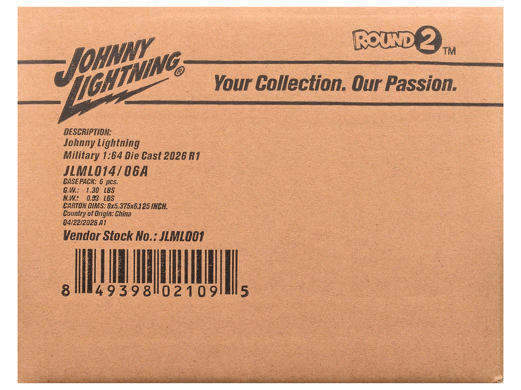 "Military" Set A of 6 pieces 2026 Release 1 Limited Edition 1/64 Diecast Model Cars by Johnny Lightning