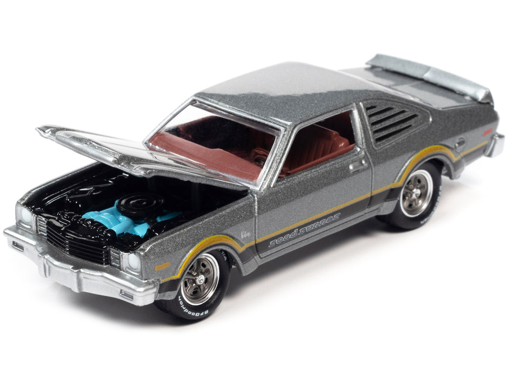 1976 Plymouth Volare Road Runner Silver Cloud Metallic with Stripes "OK Used Cars" Series Limited Edition to 18056 pieces Worldwide 1/64 Diecast Model Car by Johnny Lightning - image 2