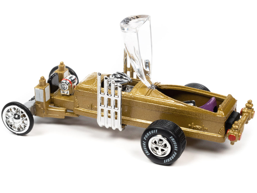 Barris Drag-U-La "The Munsters" "Trivia Pursuit" with Poker Chip Collector's Token and Game Card "Pop Culture" 2022 Release 3 1/64 Diecast Model Car by Johnny Lightning - image 2