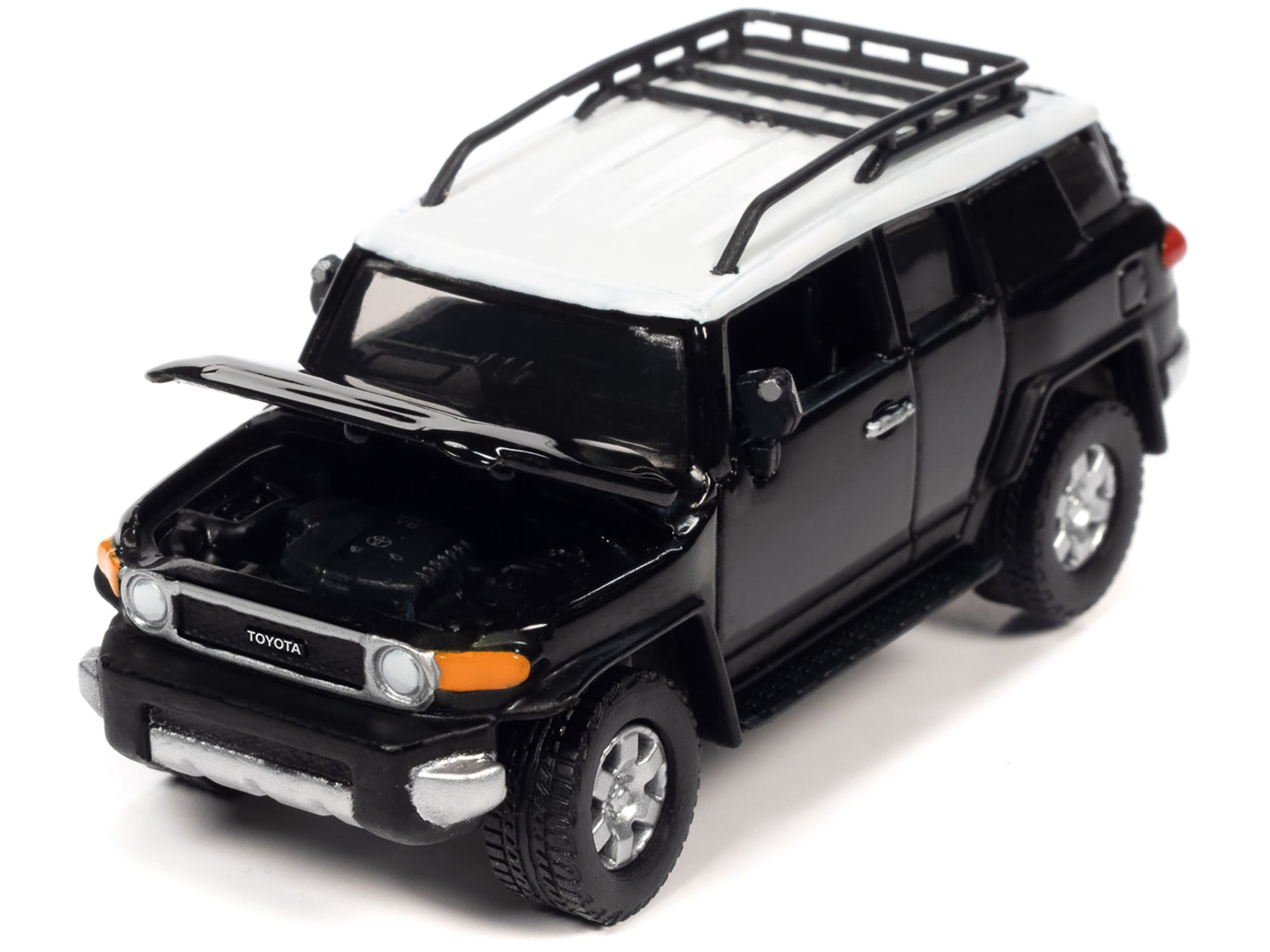 2007 Toyota FJ Cruiser Black Diamond with White Top and Roofrack "Classic Gold Collection" Series Limited Edition 1/64 Diecast Model Car by Johnny Lightning - image 2