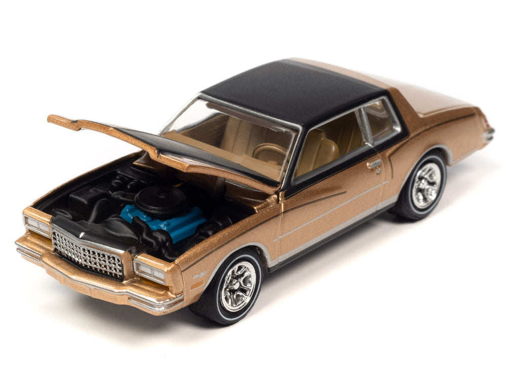 1980 Chevrolet Monte Carlo Light Camel Gold Metallic with Black Top and Hood Limited Edition to 3484 pieces Worldwide "OK Used Cars" 2023 Series 1/64 Diecast Model Car by Johnny Lightning - image 2
