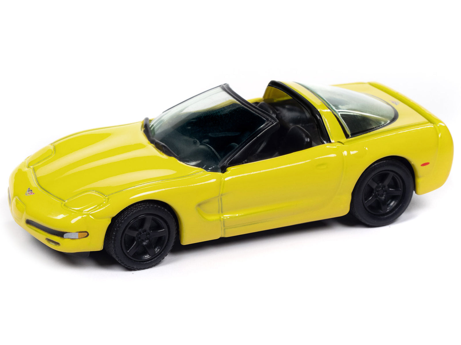 2003 Chevrolet Corvette Convertible "50th Anniversary" Millennium Yellow "Classic Gold Collection" 1/64 Diecast Model Car by Johnny Lightning - image 2