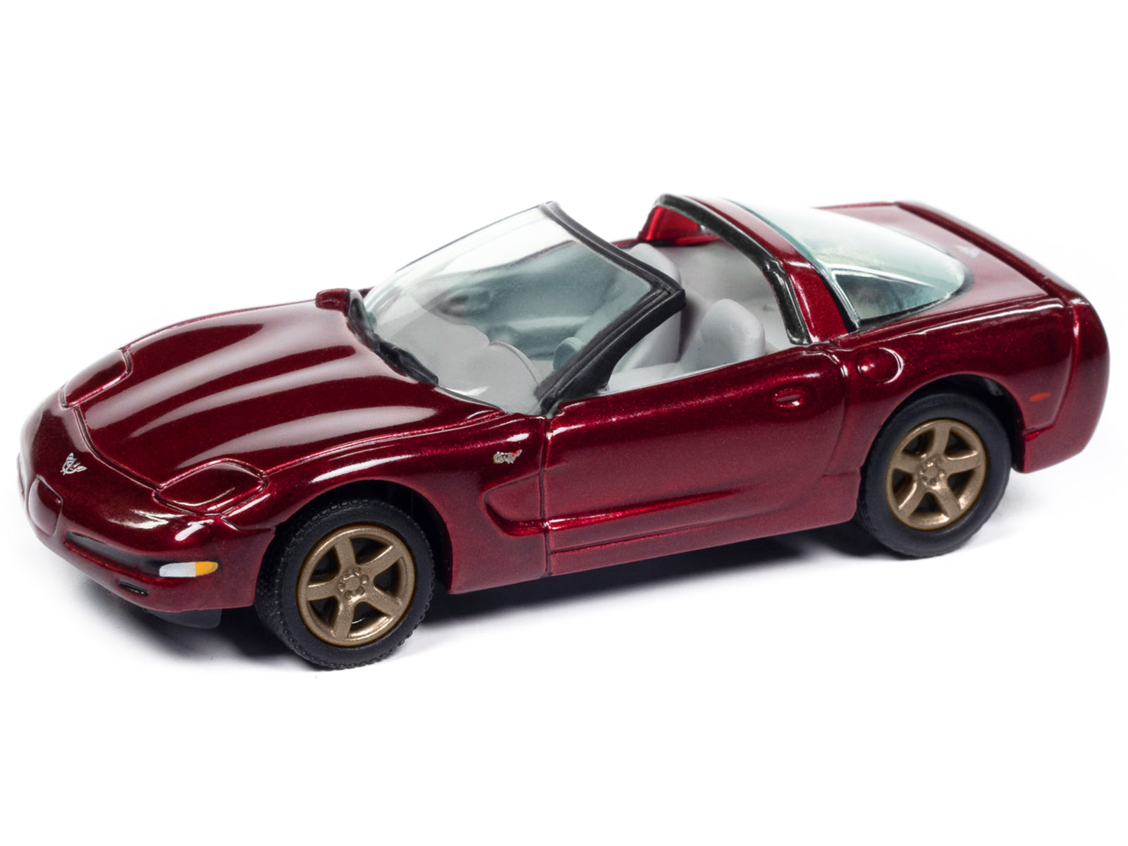 2003 Chevrolet Corvette Convertible "50th Anniversary" Anniversary Red Metallic "Classic Gold Collection" 1/64 Diecast Model Car by Johnny Lightning