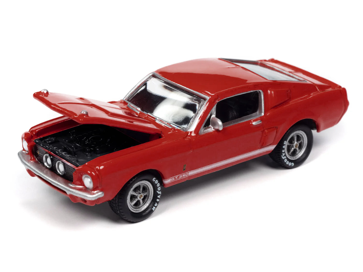 1967 Shelby GT-350 Red with White Side Stripes "Mecum Auctions" "Pop Culture" 2024 Release 2 1/64 Diecast Model Car by Johnny Lightning - image 3