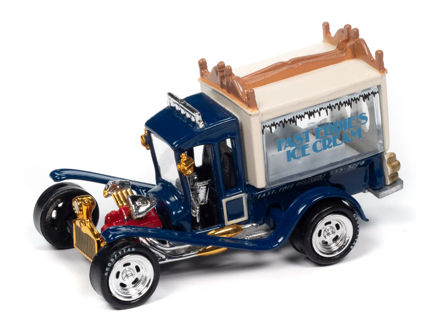 George Barris Ice Cream Truck Blue "Classic Plastic" "Pop Culture" 2024 Release 2 1/64 Diecast Model Car by Johnny Lightning - image 2