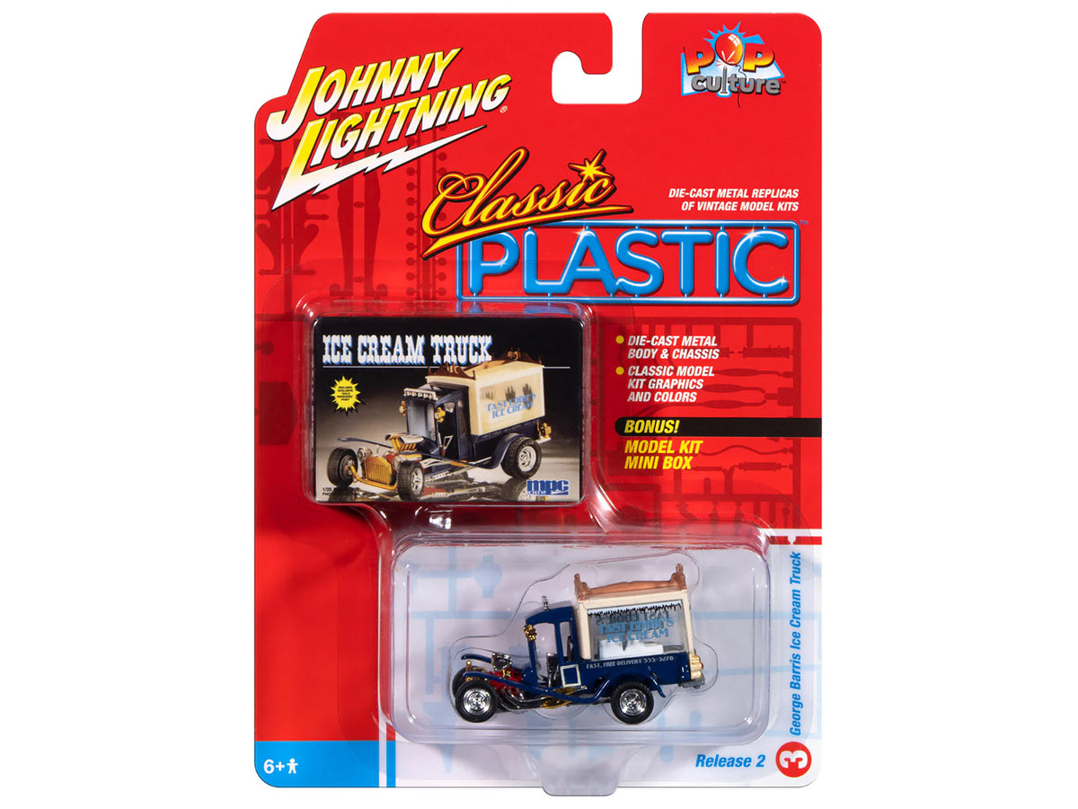 George Barris Ice Cream Truck Blue "Classic Plastic" "Pop Culture" 2024 Release 2 1/64 Diecast Model Car by Johnny Lightning - image 3