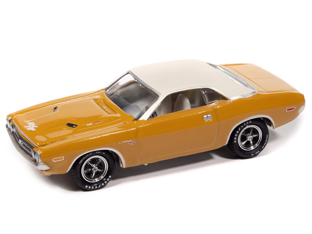 1971 Dodge Challenger R/T Butterscotch with White Top and Interior "Classic Gold Collection" 1/64 Diecast Model Car by Johnny Lightning - image 2