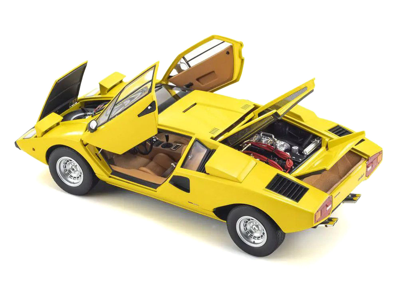 Lamborghini Countach LP 400 Yellow 1/18 Diecast Model Car by Kyosho - image 4