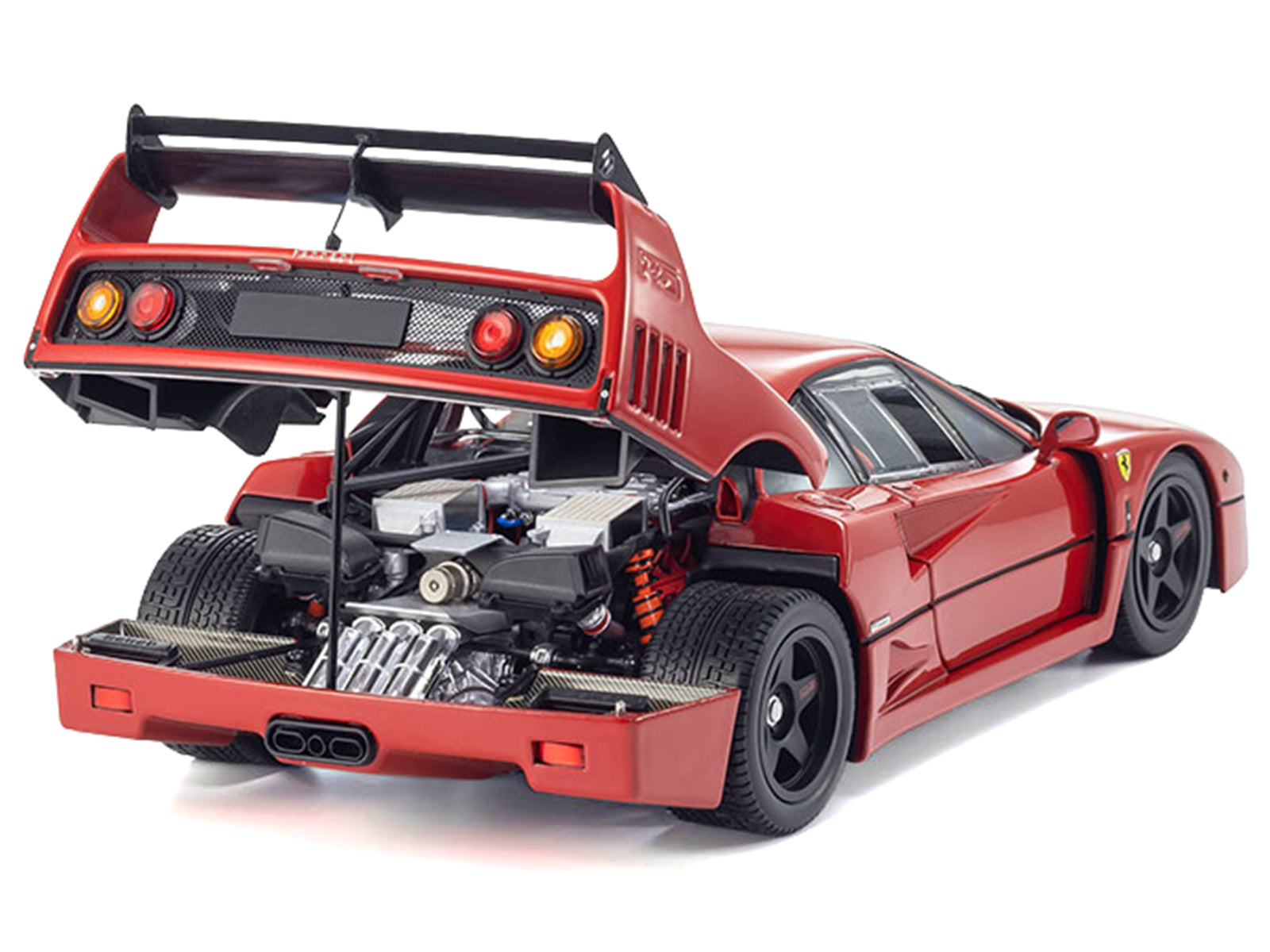 Ferrari F40 Light Weight LM Wing Red 1/18 Diecast Model Car by Kyosho - image 4