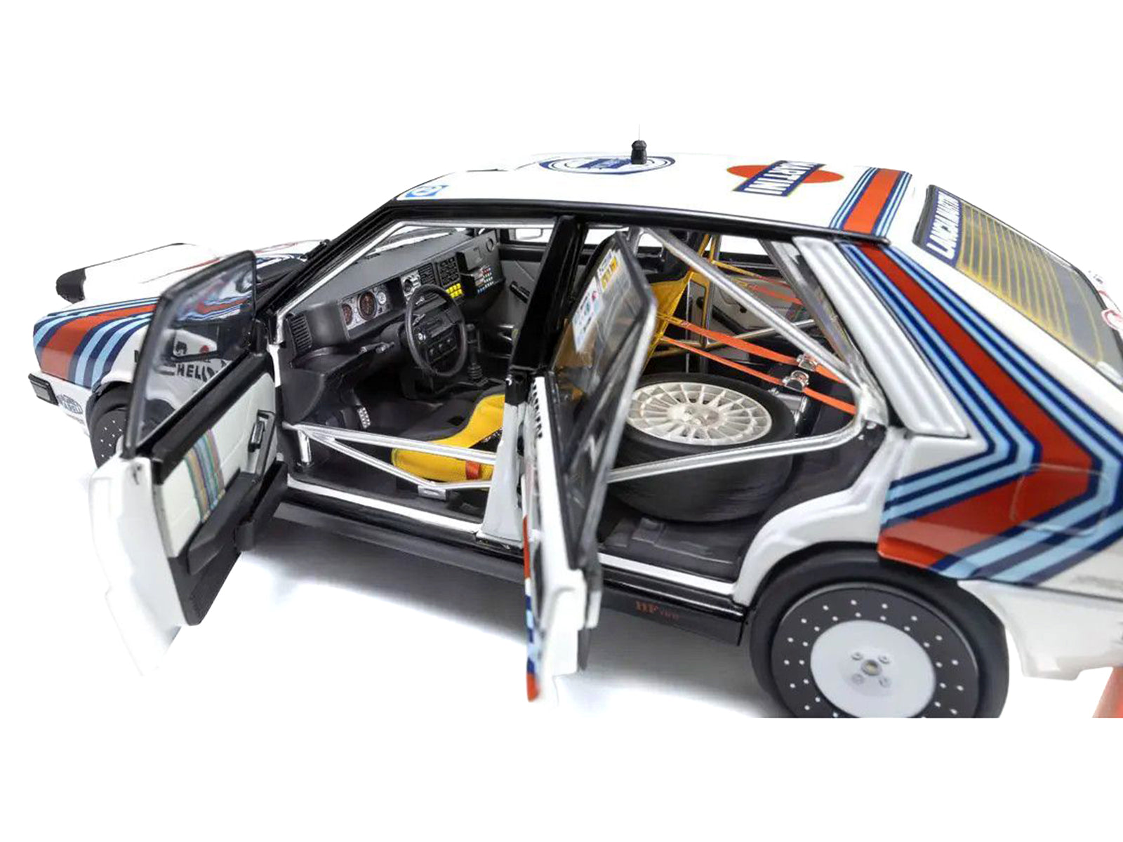 Lancia Delta HF 4WD #3 Bruno Saby - Jean-Francois Fauchille "Martini Racing" Winner "Rally Monte Carlo" (1988) 1/18 Diecast Model Car by Kyosho - image 4