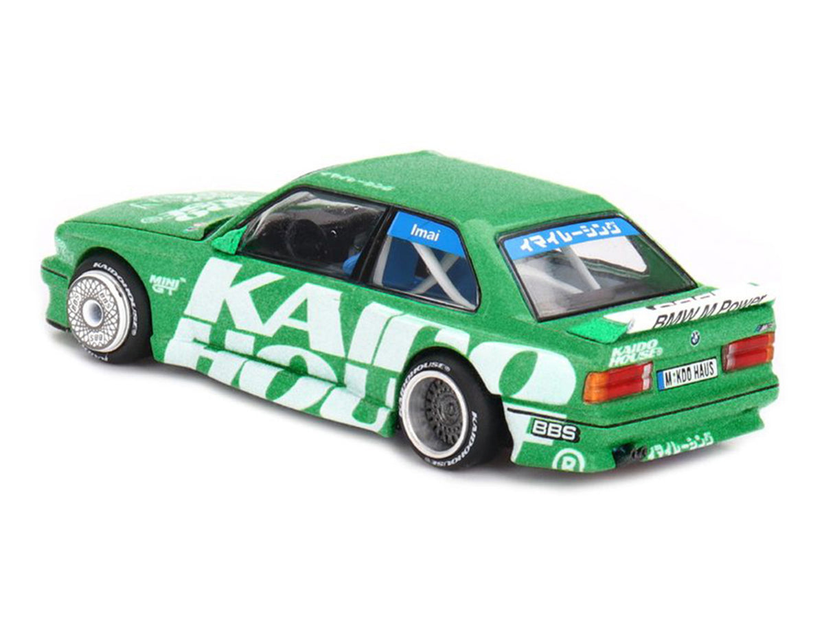 BMW M3 "Kaido Works V2" Green Metallic with Graphics (Designed by Jun Imai) "Kaido House" Special 1/64 Diecast Model Car by Mini GT