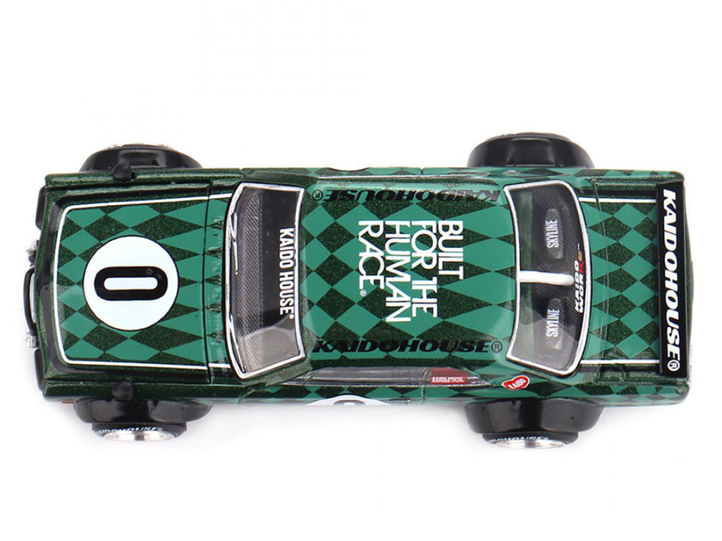 Nissan Skyline 2000GT-R (KPGC10) RHD (Right Hand Drive) #0 "Cortez V1" Green with Graphics (Designed by Jun Imai) "Kaido House" Special 1/64 Diecast Model Car by Mini GT - image 5