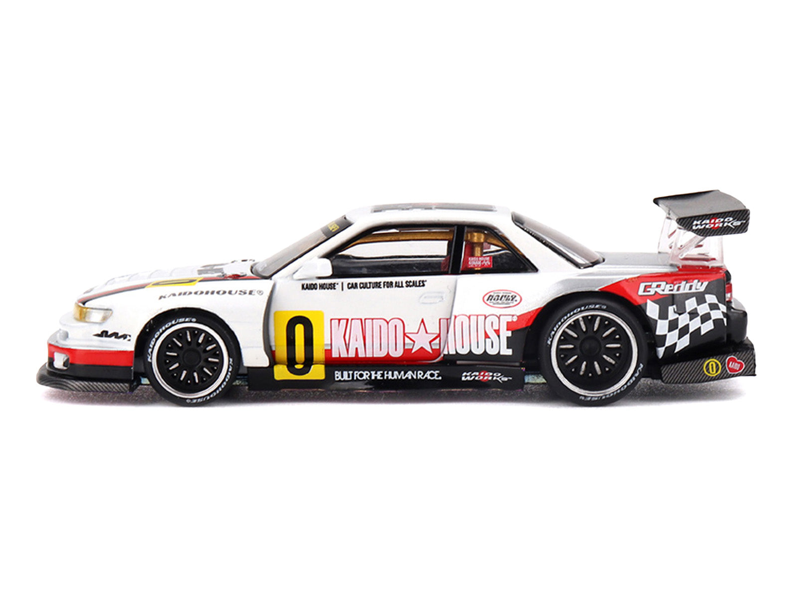 Nissan Silvia S13-R "Circuit Spec V1" RHD (Right Hand Drive) White with Graphics (Designed by Jun Imai) "Kaido House" Special 1/64 Diecast Model Car by Mini GT - image 3