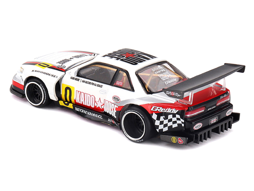 Nissan Silvia S13-R "Circuit Spec V1" RHD (Right Hand Drive) White with Graphics (Designed by Jun Imai) "Kaido House" Special 1/64 Diecast Model Car by Mini GT - image 4