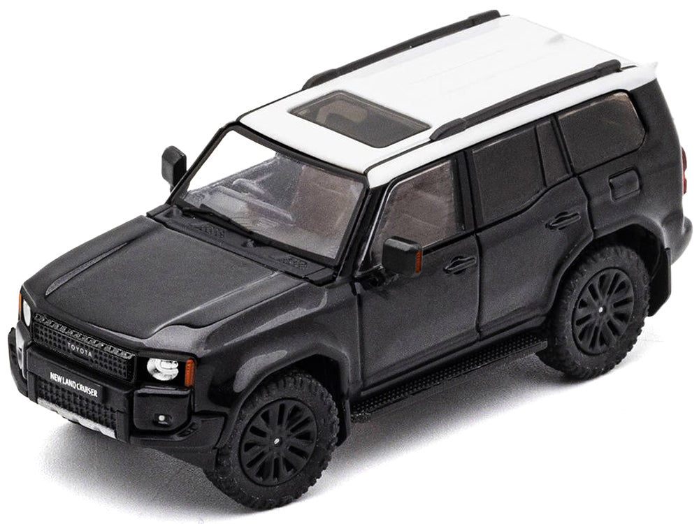 Toyota Land Cruiser Prado 250 Black with White Top 1/64 Diecast Model Car by GCD - image 2